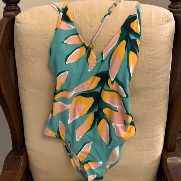 Kona Sol Other - Kona Sol Teopical Print One Piece Swimsuit